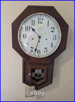 Vintage Hamilton Head Master Wall Clock Westminster Chimes Exceptional Condition