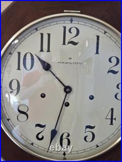 Vintage Hamilton Head Master Wall Clock Westminster Chimes Exceptional Condition