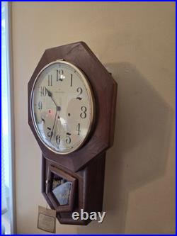 Vintage Hamilton Head Master Wall Clock Westminster Chimes Exceptional Condition
