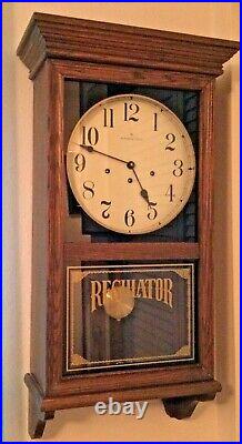 Vintage Hamilton Masterpiece Regulator Large Wall Clock Westminster Chimes
