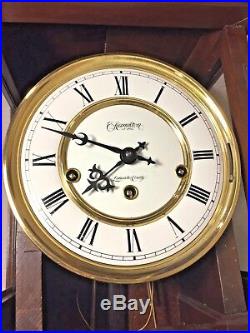 Vintage Hamilton Reg Wall Clock with Westminster Chimes Weights & Spring Driven