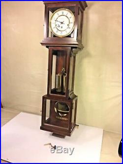 Vintage Hamilton Reg Wall Clock with Westminster Chimes Weights & Spring Driven