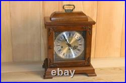 Vintage Hamilton Solid Hardwood Westminster Chime Bracket Clock 1979 Works
