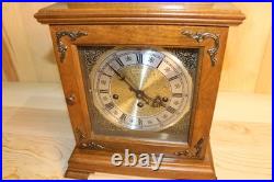 Vintage Hamilton Solid Hardwood Westminster Chime Bracket Clock 1979 Works
