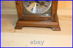 Vintage Hamilton Solid Hardwood Westminster Chime Bracket Clock 1979 Works