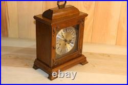 Vintage Hamilton Solid Hardwood Westminster Chime Bracket Clock 1979 Works