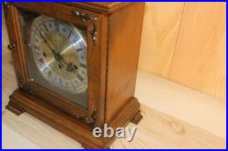 Vintage Hamilton Solid Hardwood Westminster Chime Bracket Clock 1979 Works