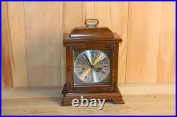Vintage Hamilton Solid Hardwood Westminster Chime Bracket Clock 1979 Works