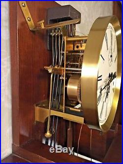 Vintage Hamilton Wall Clock with Westminster Chimes Weight and Spring Driven