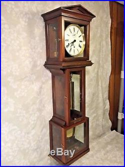 Vintage Hamilton Wall Clock with Westminster Chimes Weight and Spring Driven