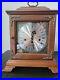 Vintage Hamilton Walnut Triple Chime Quarter Hour Mantel Clock Works Well