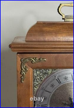 Vintage Hamilton Westminster Chime Bracket Cherry Clock Fully Serviced