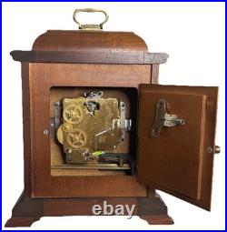 Vintage Hamilton Westminster Chime Bracket Cherry Clock Fully Serviced Vintage Hamilton Westminster Chime Bracket Cherry Clock Fully Serviced