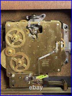 Vintage Hamilton Westminster Chime Bracket Cherry Clock Fully Serviced