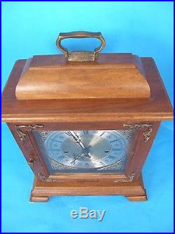 Vintage Hamilton Westminster Chime Carriage Shelf/mantle Clock With Key-works