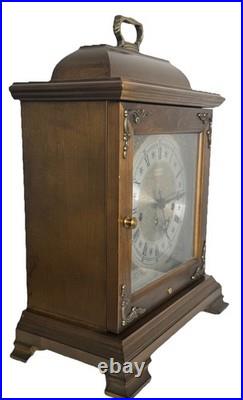 Vintage Hamilton Westminster Chime Walnut Bracket Clock Fully Serviced Vintage Hamilton Westminster Chime Walnut Bracket Clock Fully Serviced