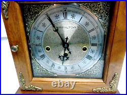 Vintage Hamilton Westminster chime oak matle clock