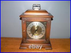 Vintage Hamilton Whitehall Key Wound Wooden Mantel Clock, 340-20 German Movement