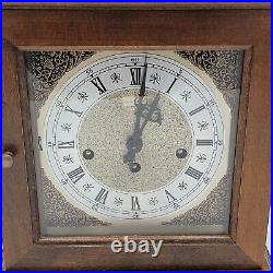 Vintage Hamilton Wood Mantle Clock Franz Hermle 2 Jewels 340-020 New Key