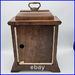 Vintage Hamilton Wood Mantle Clock Franz Hermle 2 Jewels 340-020 New Key