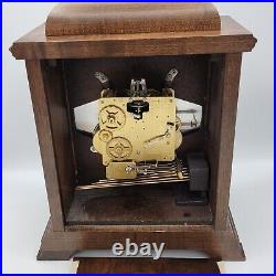 Vintage Hamilton Wood Mantle Clock Franz Hermle 2 Jewels 340-020 New Key