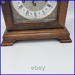 Vintage Hamilton Wood Mantle Clock Franz Hermle 2 Jewels 340-020 New Key