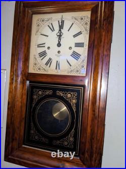 Vintage Harris & Mallow Westminster Chime Wall Clock with Key Franz Hermle