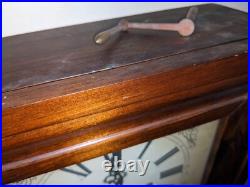 Vintage Harris & Mallow Westminster Chime Wall Clock with Key Franz Hermle