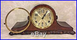 Vintage Herman Miller Tambour Case Clock Westminster Chimes Circa 1920s Runs