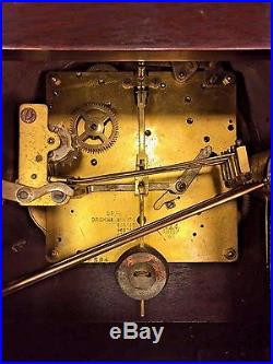Vintage Herman Miller Tambour Case Clock Westminster Chimes Circa 1920s Runs