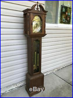 Vintage Hermle 451-050 Black Forest Clocks Grandfather Clock Westminster Chime