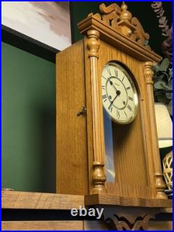 Vintage Hermle German Westminster Chiming Musical Regulator Wooden Wall Clock