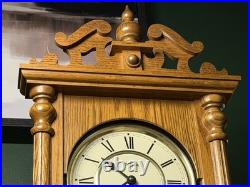 Vintage Hermle German Westminster Chiming Musical Regulator Wooden Wall Clock