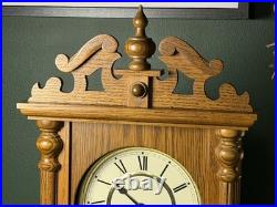Vintage Hermle German Westminster Chiming Musical Regulator Wooden Wall Clock