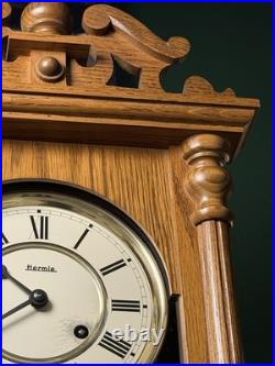 Vintage Hermle German Westminster Chiming Musical Regulator Wooden Wall Clock