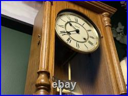 Vintage Hermle German Westminster Chiming Musical Regulator Wooden Wall Clock