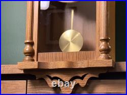 Vintage Hermle German Westminster Chiming Musical Regulator Wooden Wall Clock