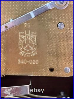 Vintage Hermle Mantel Clock Westminster Chime West Germany 340-020 Serviced