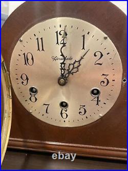 Vintage Herschede 8 Day Mantle Clock Westminster Chime Mahogany Case Model 808