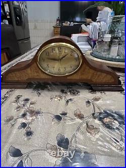 Vintage Herschede Mantle Clock Electric Oval Face Withchimes Keeps Great Time