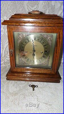 Vintage Herschede Westminster Chime Mantel Clock With Key
