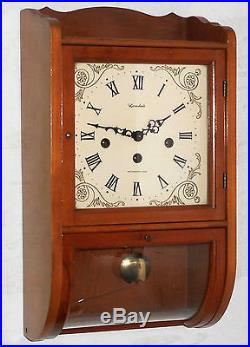 Vintage Herschede Winthrop Westminster Chime Wall Clock Cincinnati Ohio Working