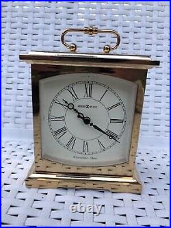 Vintage Howard Miller 612-735 Westminster Chime Brass Heavy Mantle Clock