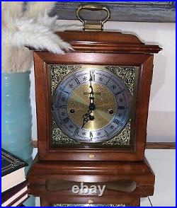 Vintage Howard Miller Chiming Mantel Clock # 340-020A With Key