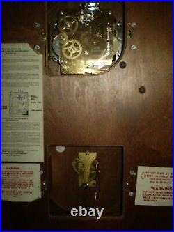 Vintage Howard Miller Double Dial Calendar Westminster Chime -2 Jewels Clock