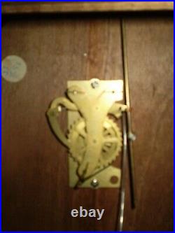 Vintage Howard Miller Double Dial Calendar Westminster Chime -2 Jewels Clock