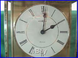 Vintage Howard Miller Long Case Brass Wall Clock Westminster Chime Quartz, 20