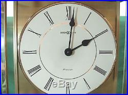Vintage Howard Miller Long Case Brass Wall Clock Westminster Chime Quartz, 20