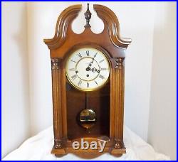 Vintage Howard Miller Long Case Wall Clock With Pendulum, Westminster Chimes