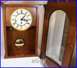 Vintage Howard Miller Long Case Wall Clock With Pendulum, Westminster Chimes